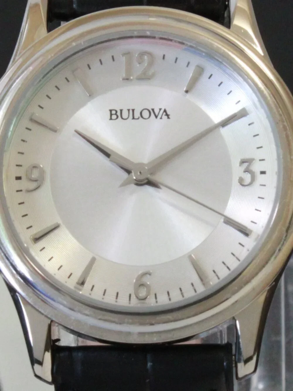Bulova Ladies Corporate Dress Watch Black Leather 30mm